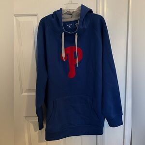 PHILLIES Blue Hoodie with Red Logo 3XL nwot
